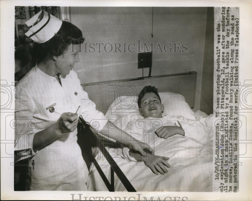 1959 Press Photo John Fitzgerald in Charleston Hospital - Historic Images