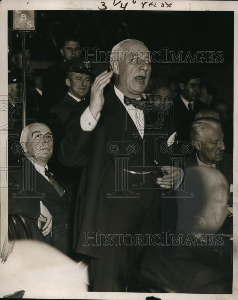 1934 Press Photo New York Governor Alfred Smith making a speech - Historic Images