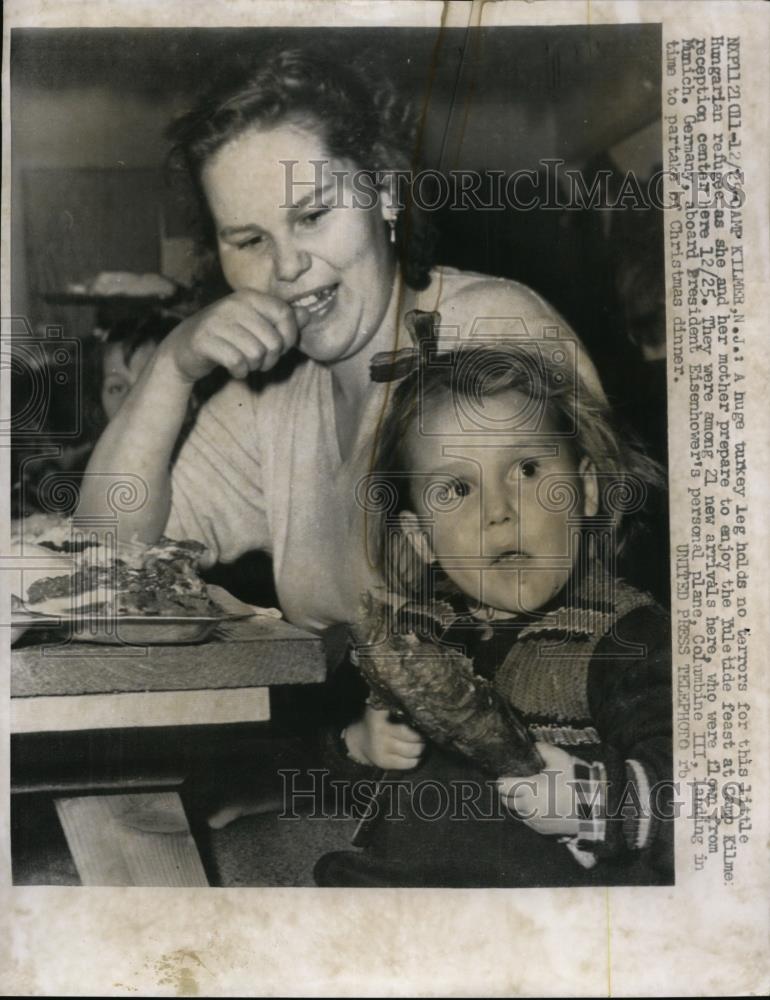 1957 Press Photo Camp Kilmer New Jersey, Hungarian Refugee Children - Historic Images