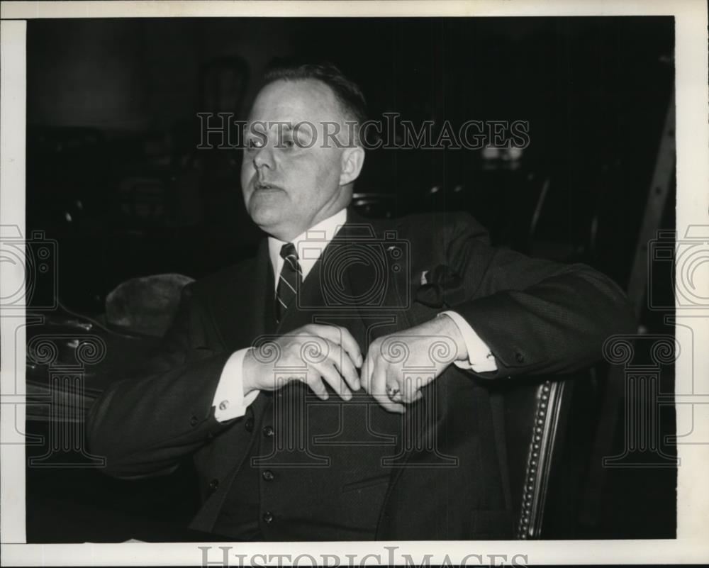 1939 Press Photo George A.Johnson,Detroit Milk Dealer before Monopolyc Committee - Historic Images