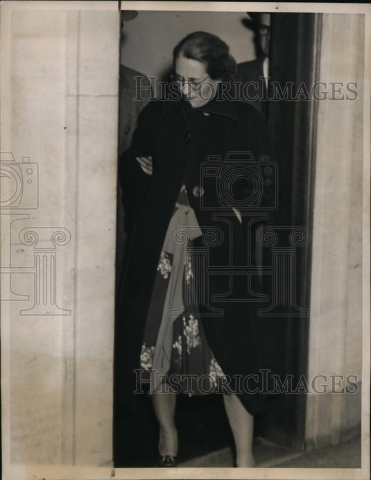 1938 Press Photo Mrs. Marie Buckhalter Arrested On Manslaughter Charge - Historic Images