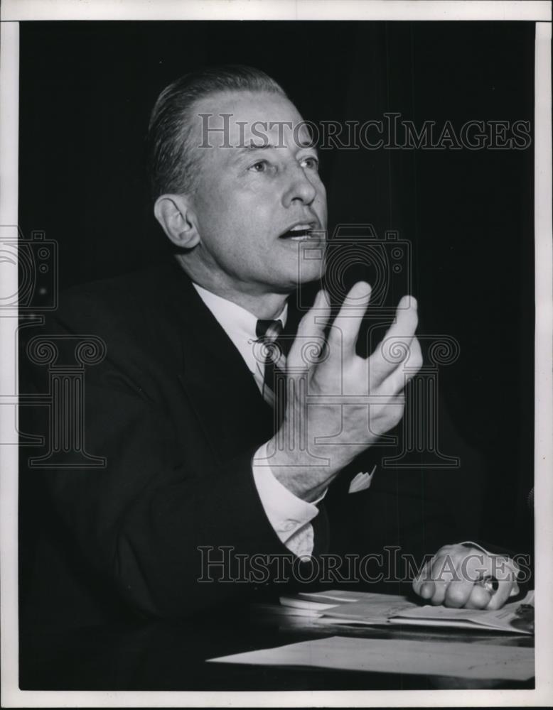 1951 Press Photo Economic Stabilization Director Eric Johnston - Historic Images