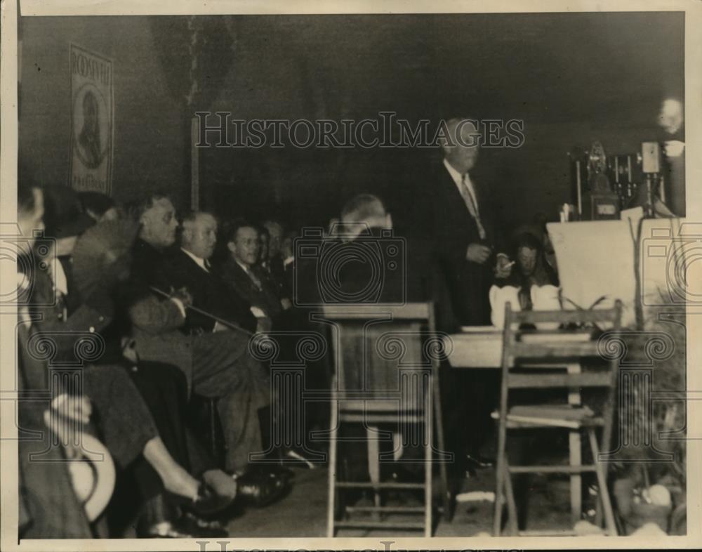 1932 Press Photo Gov.Alfred E.Smith at Democratic Convention with Pres.Roosevelt - Historic Images