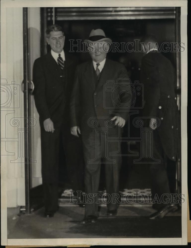 1937 Press Photo Vice President John H. Garner Leaves the White House - Historic Images