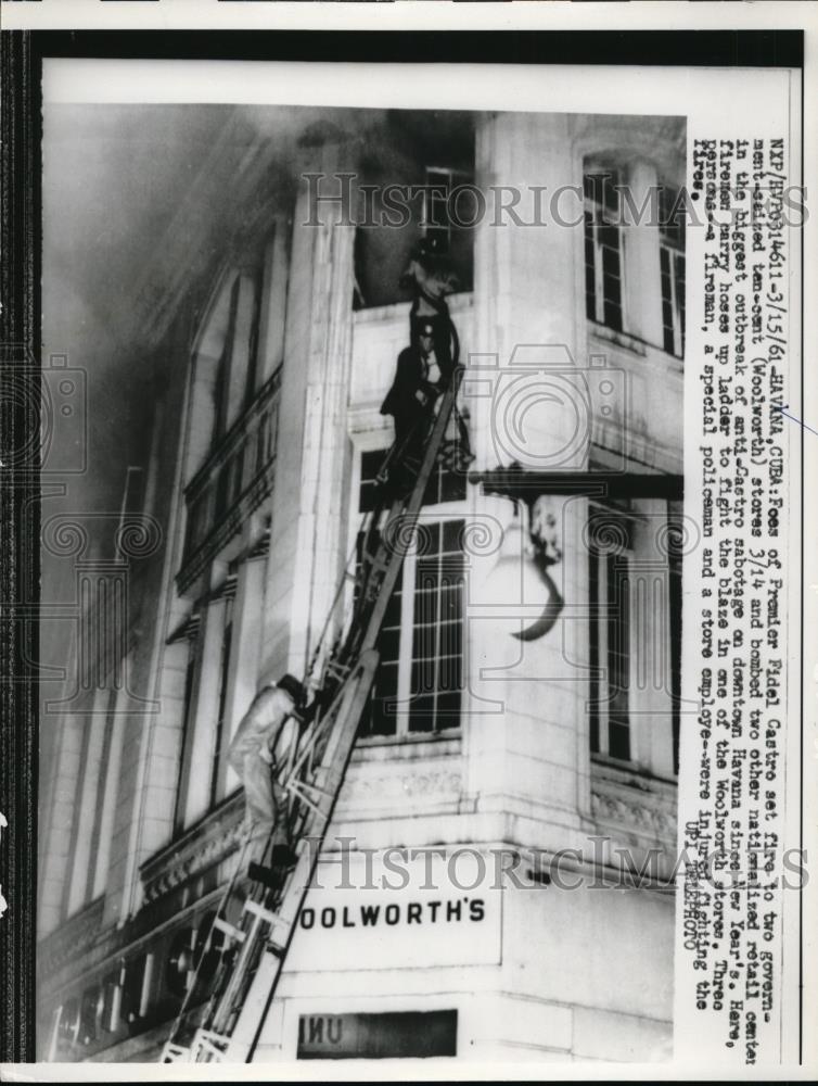 1931 Press Photo a fire on Woolworth in Cuba, - Historic Images