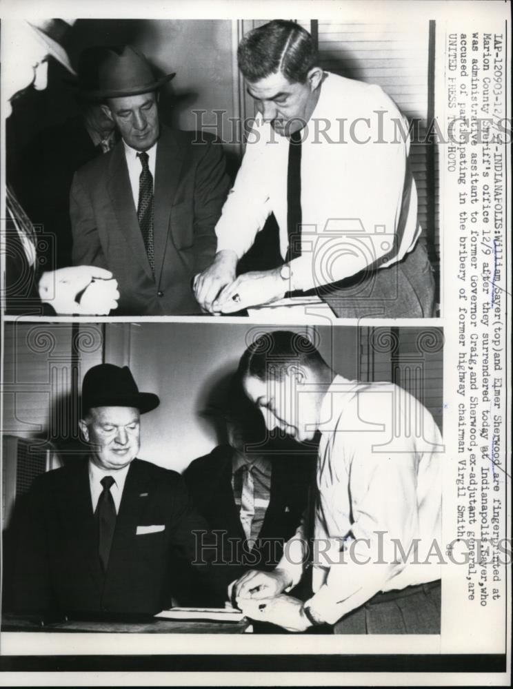 1957 Press Photo Indianapolis-William Sayer (top) and Elmer Sherwood(bottom) - Historic Images