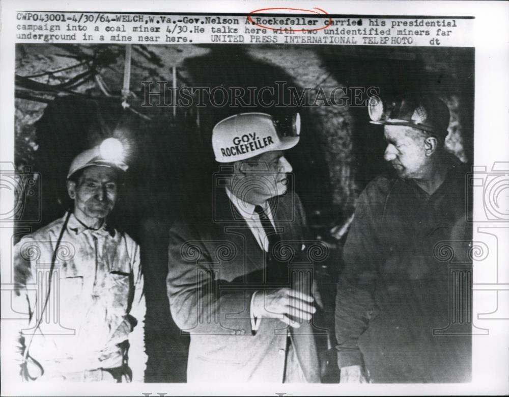 1964 Press Photo Welch, W Va Nelson Rockfeller - Historic Images