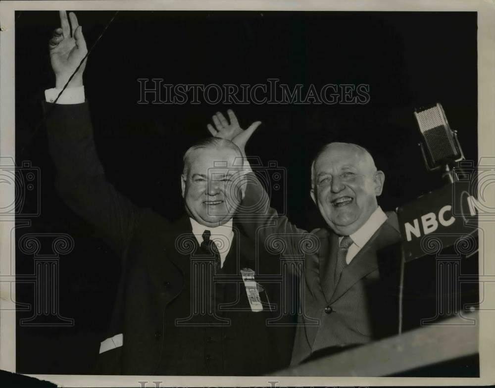 1936 Press Photo Herbert Hoover and Bertrand Snell - Historic Images