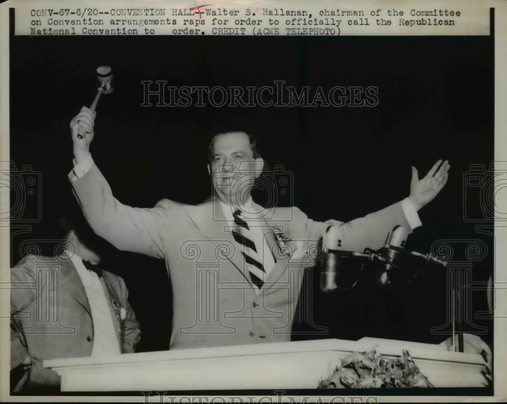 Press Photo Walter S Hallanan chairman of committee on convention arrangments. - Historic Images