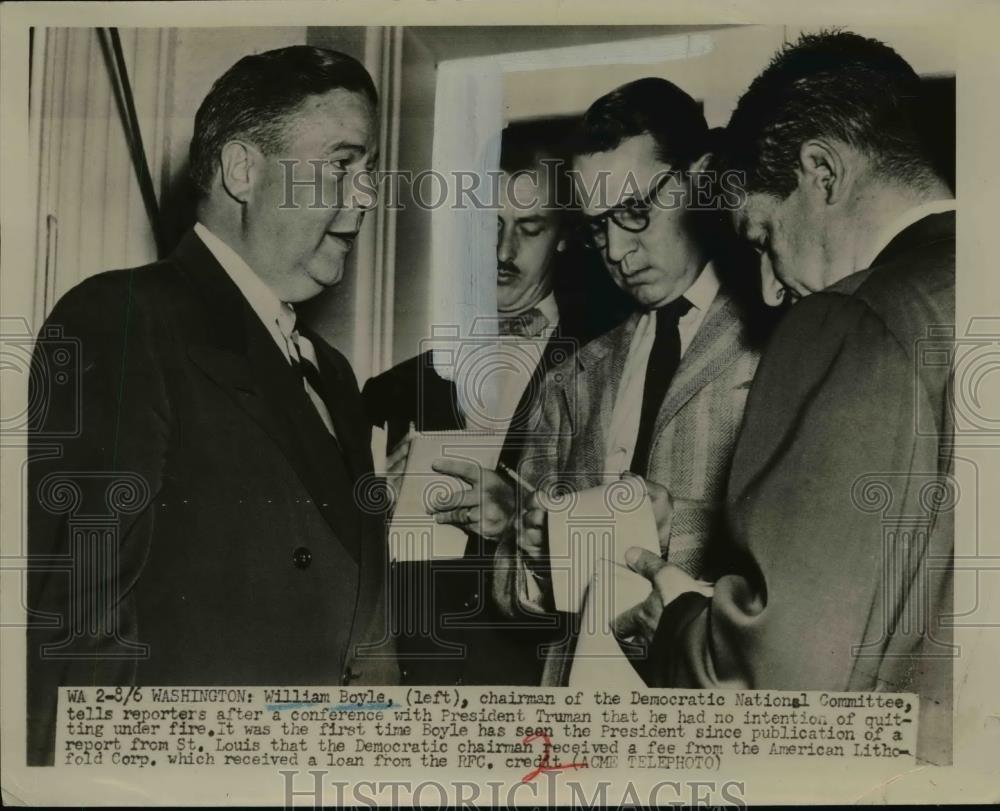 1951 Press Photo William chairman Democratic National Committee in DC - Historic Images