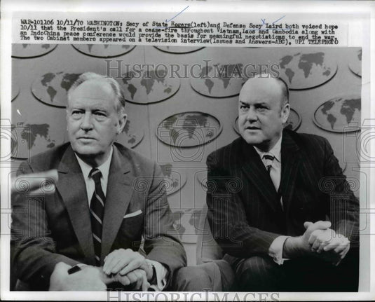 1970 Press Photo Washington Secy of State Rogers & Defense Secy Laird - Historic Images