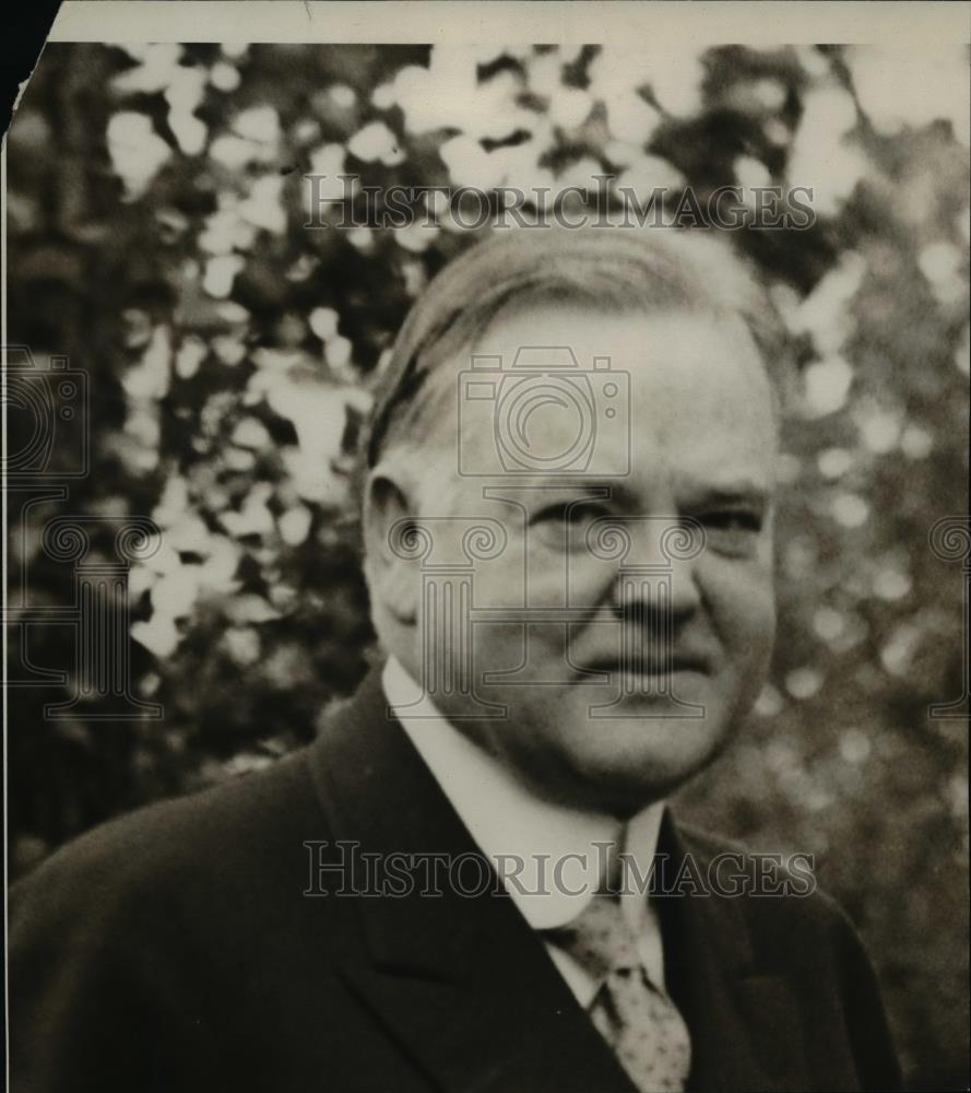 1928 Press Photo Herbert Hoover - Historic Images