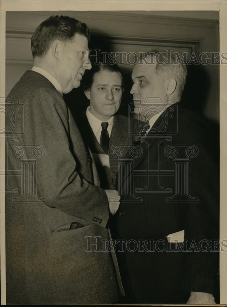 1938 Press Photo Mayor Edward J. Kelly of Chicago (L), Mayor Harold H. Burton - Historic Images