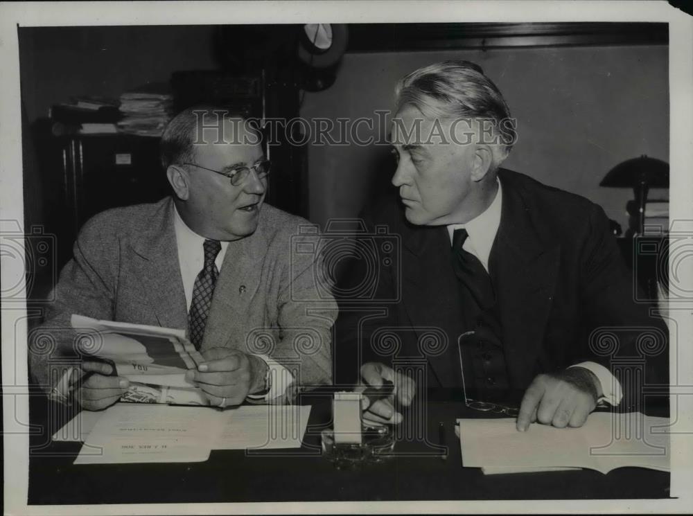 1939 Press Photo Sen.Bennet Champ Clark of Missouri & Sen.Henrik Shipstead, Minn - Historic Images