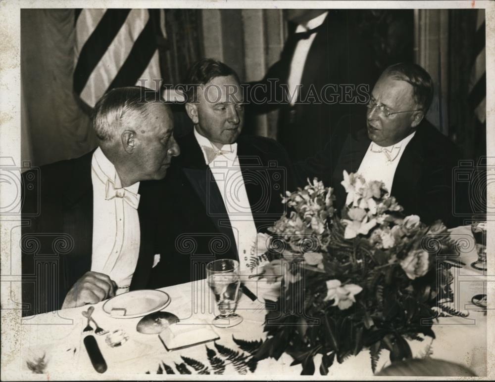 1932 Press Photo Former New York Governor Al Smith Harry Byrd and James Cox - Historic Images