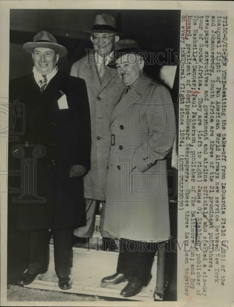 1948 Press Photo News publishers James Stahlman,Paul Patterson & Roy Howard - Historic Images