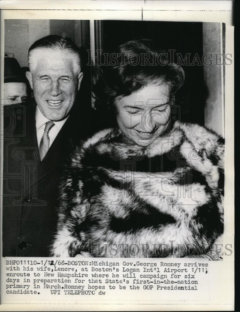 1938 Press Photo Michigan Governor George Romney and Lenore Romney - Historic Images