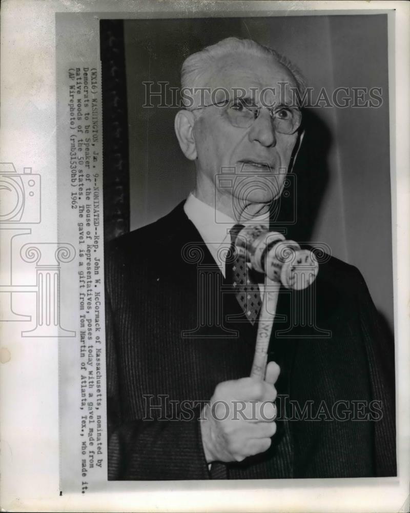 1963 Press Photo Rep. John W.McCormack of Mass. nominated speaker of the House - Historic Images