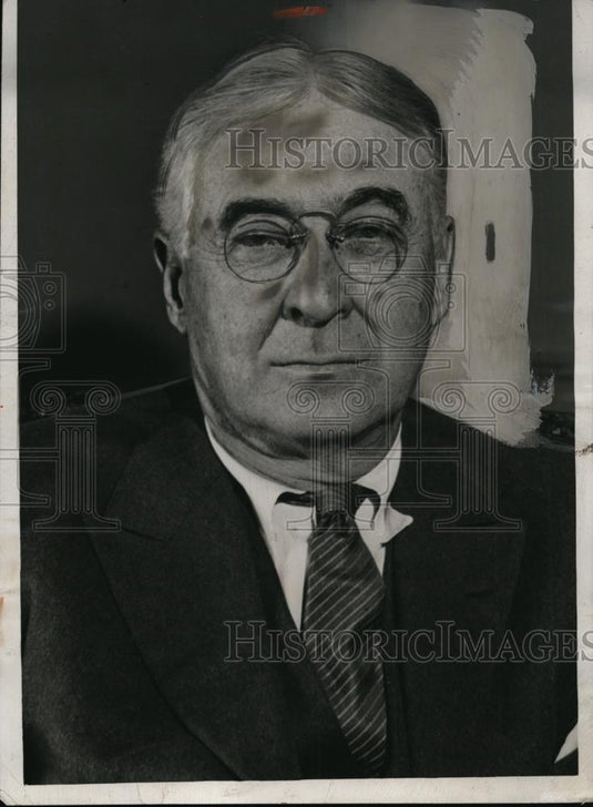1932 Press Photo Portrait Bernard Bardch New York Financier @ Democratic Hdqtrs - Historic Images