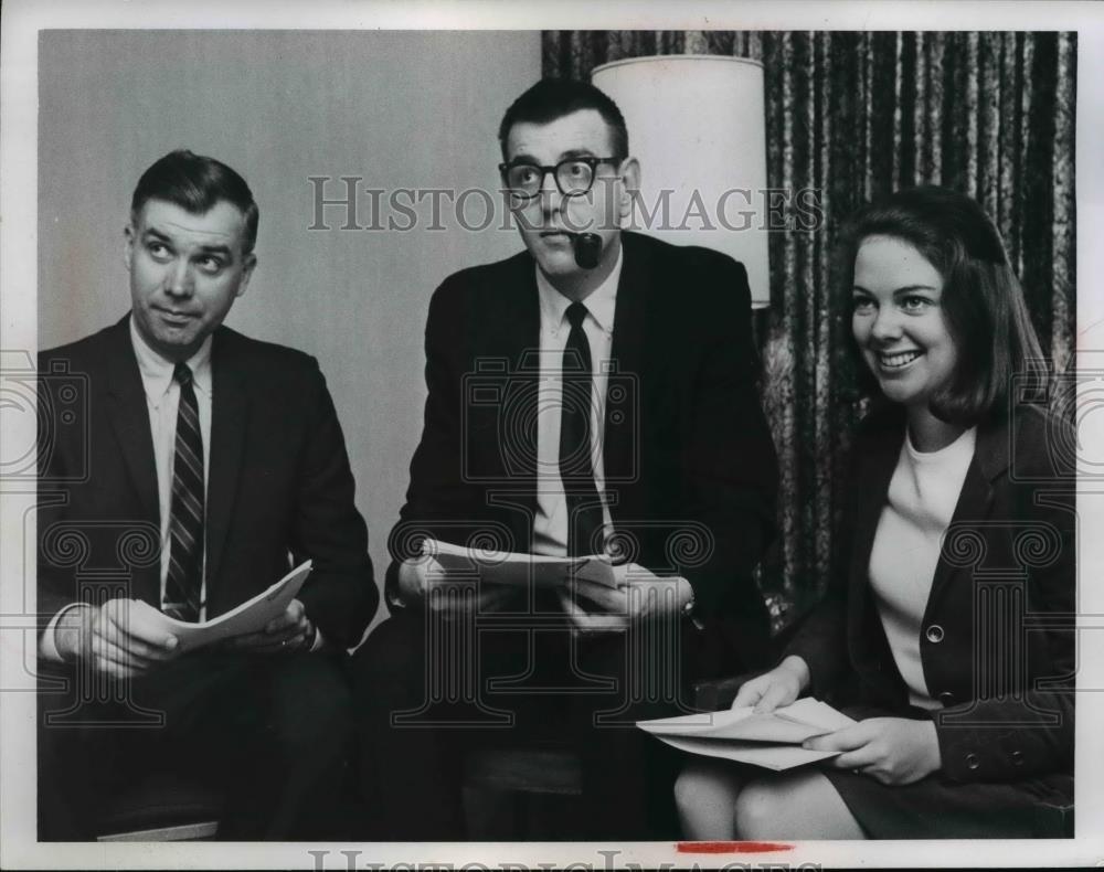 1967 Press Photo Frank Logan, Dr. Francis Williams, and Margaret Kinsman - Historic Images