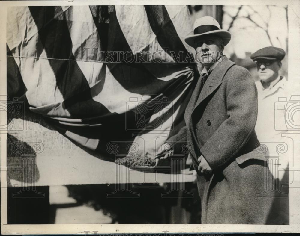 1929 Press Photo Governor Alfred Smith of NY lays cornerstone of a State bldg - Historic Images