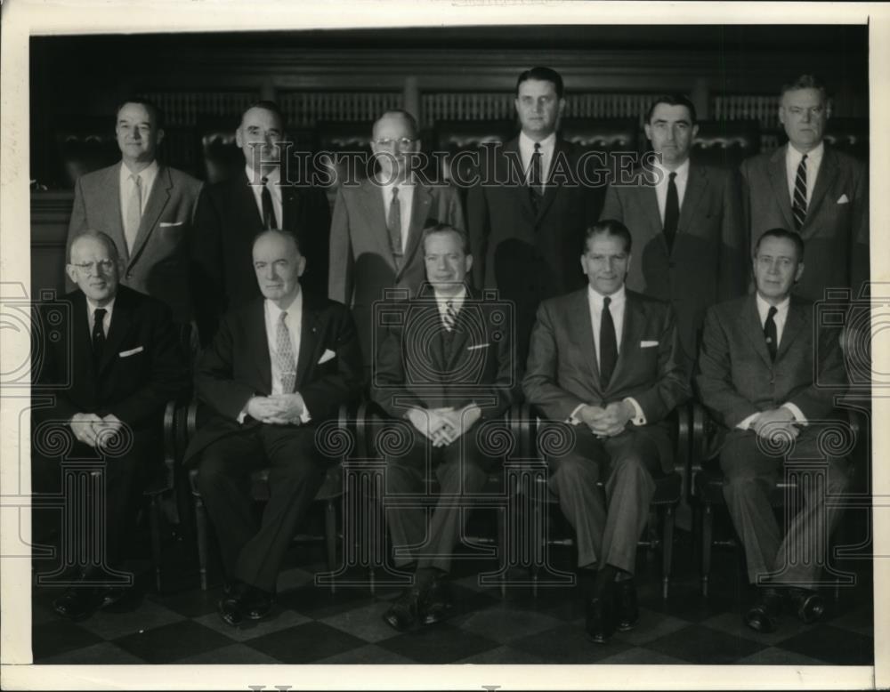 1957 Press Photo Interstate Commerce Commission Howard Freas,Rich Mitchell - Historic Images