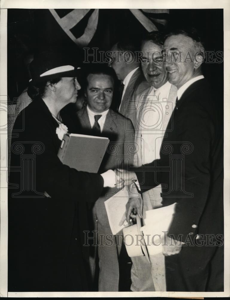 1933 Press Photo Hugh S Johnson Washington Madame Perkins Of Lador Henry. - Historic Images