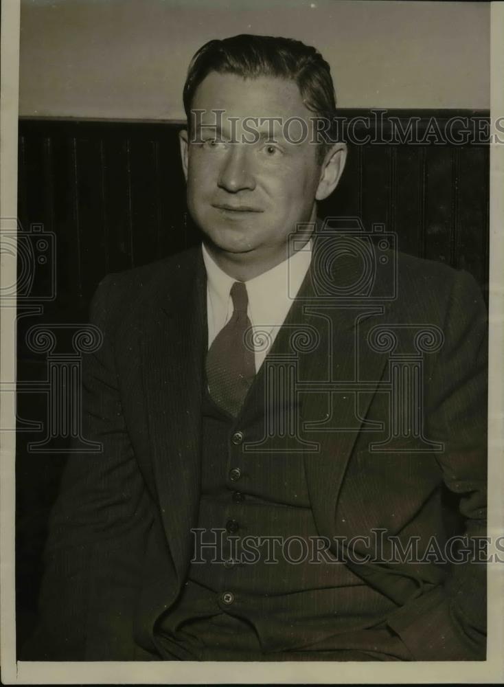 1934 Press Photo Dr Edwin J Norton ex Loyola coach held for murder in Chicago - Historic Images