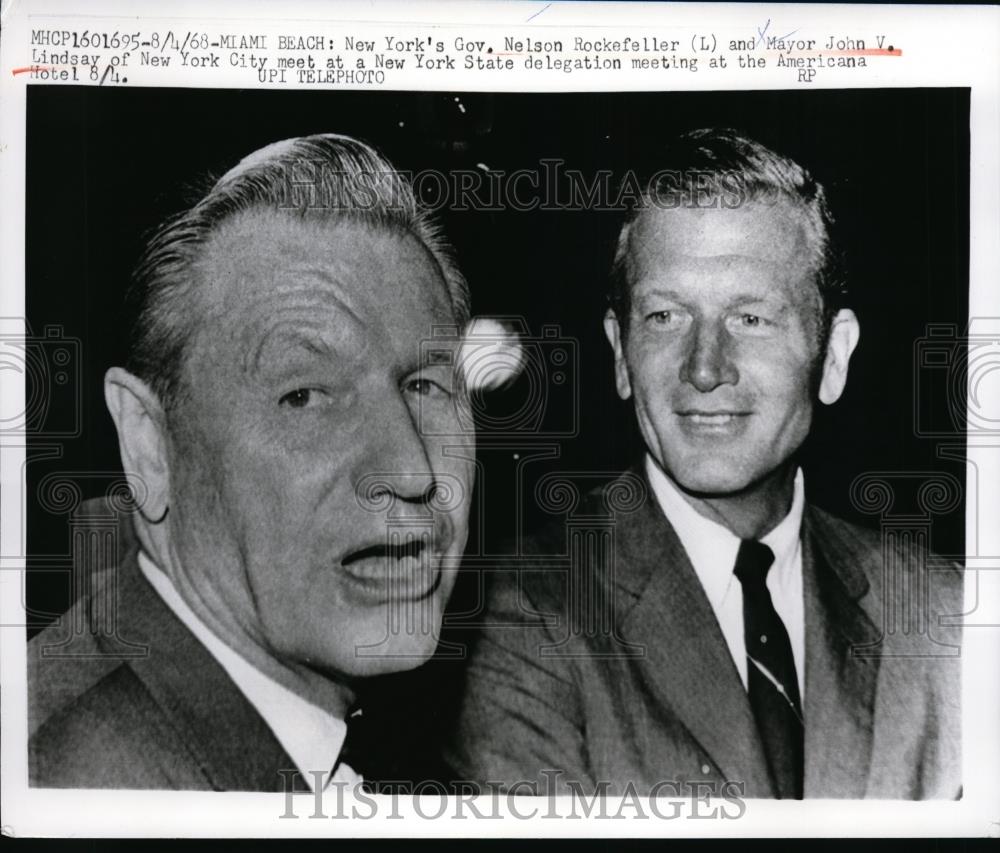 1968 Press Photo Miami Beach New York&#39;s Gov Nelson Rockefeller - Historic Images