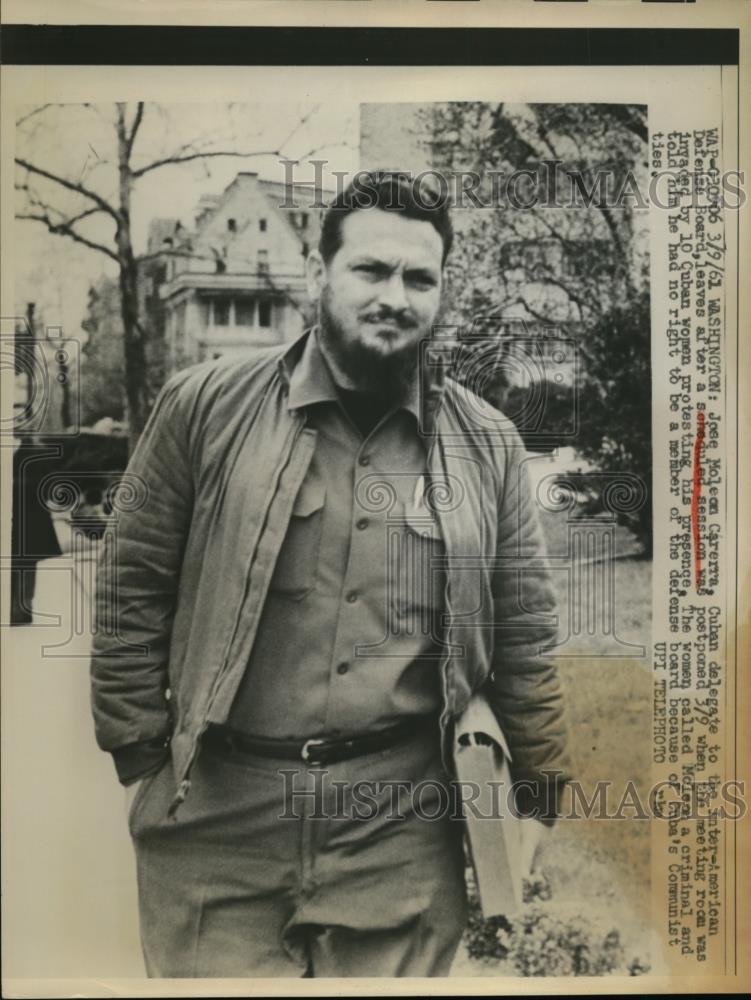 1961 Press Photo Washington, Jose Meleon Carerra, Cuban Delagate, A Communists. - Historic Images