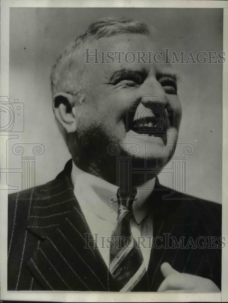 1932 Press Photo John Nance Garner smiling at the Memphis Tenn. Airport. - Historic Images