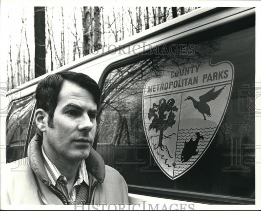 1979 Press Photo Kent Scott in Chapin Forest - Kirtland, Lake County Metro Park - Historic Images