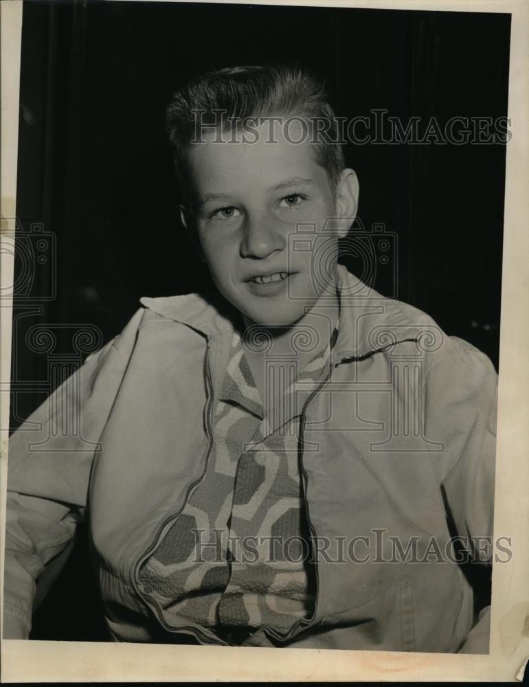 1953 Press Photo Robert Knorr Age 12 - Historic Images