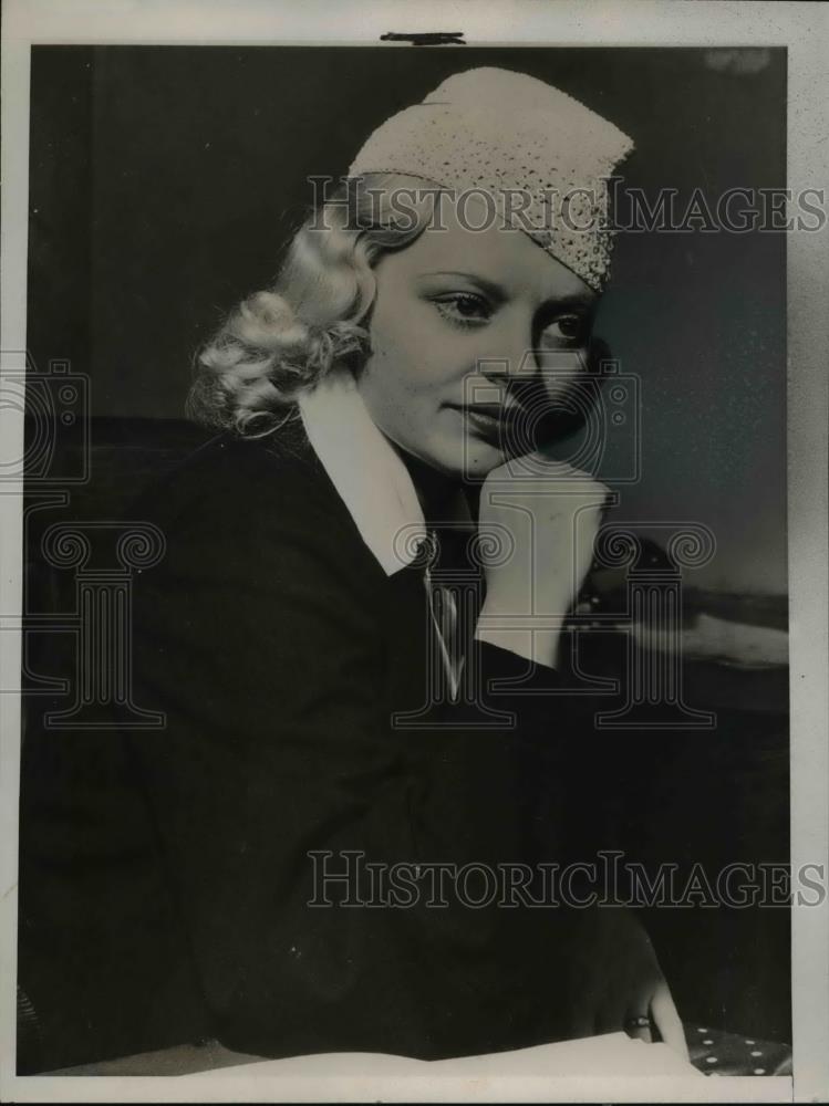 1936 Press Photo Marian Ann Vermon during divorce trial - Historic Images