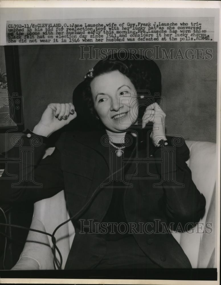 1950 Press Photo Jane Lausch Wife of Governor Frank Lausche of Ohio - Historic Images