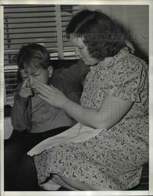 1940 Press Photo LA Calif Mrs Wilma Sears & son Mellwood who had gone missing - Historic Images