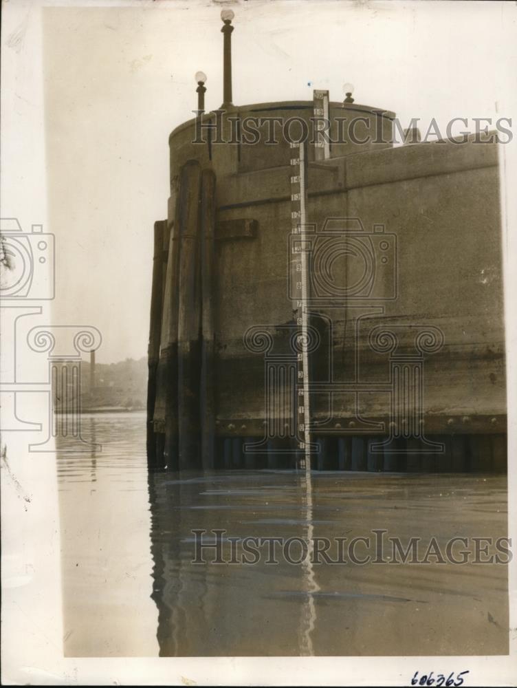 1941 Press Photo Hudson river level drop as drouth goes into the eightieth day. - Historic Images