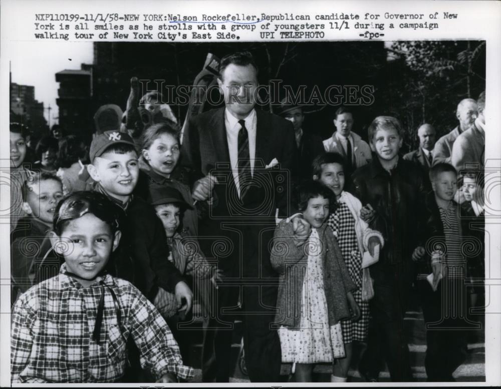 1958 Press Photo New York Nelson Rockefeller - Historic Images