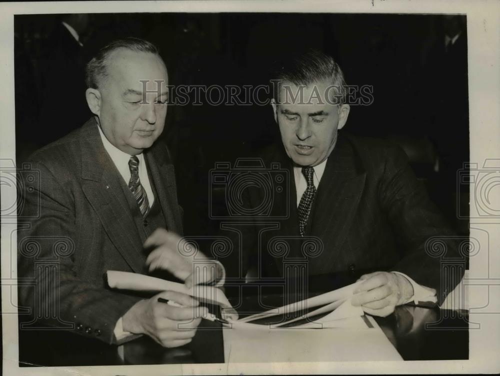 1940 Press Photo Secretary of Agriculture Henry Wallace &amp; Rep Marvin Jones - Historic Images