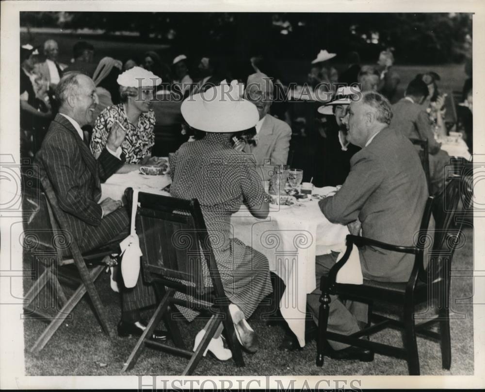 1932 Press Photo Governors of 23 States with President & Mrs Franklin Roosevelt - Historic Images