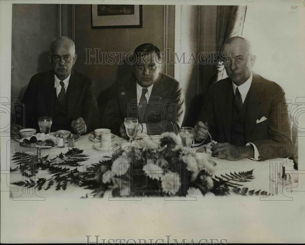 1933 Press Photo Raymond Ingersoll, John O&#39;Ryan, Fiorello LaGuardia- Fusionists - Historic Images