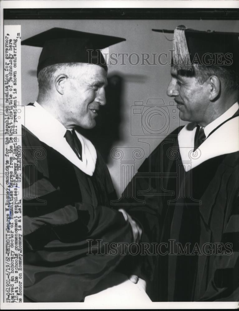 1962 Press Photo Detroit George Romney candidate fro Rep nomination for Governor - Historic Images