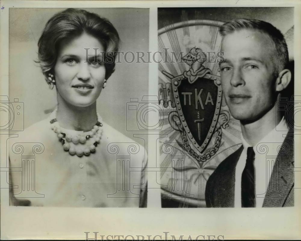 1962 Press Photo Gay Elizabeth Grant and Robert E Lee in school photographs - Historic Images