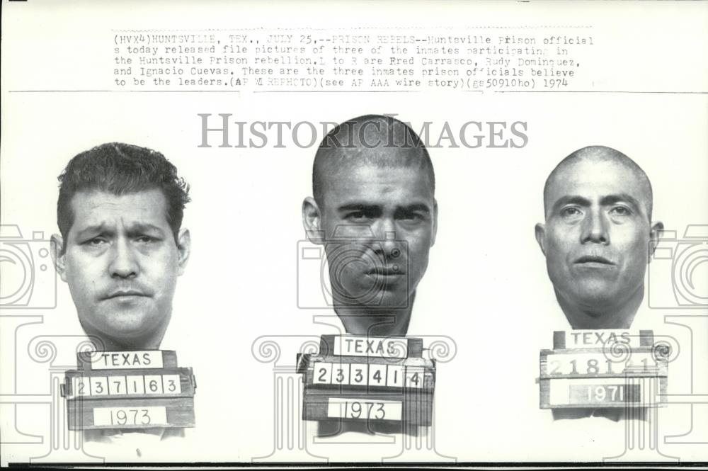 1974 Press Photo The Huntsville Prison inmates who participates the re