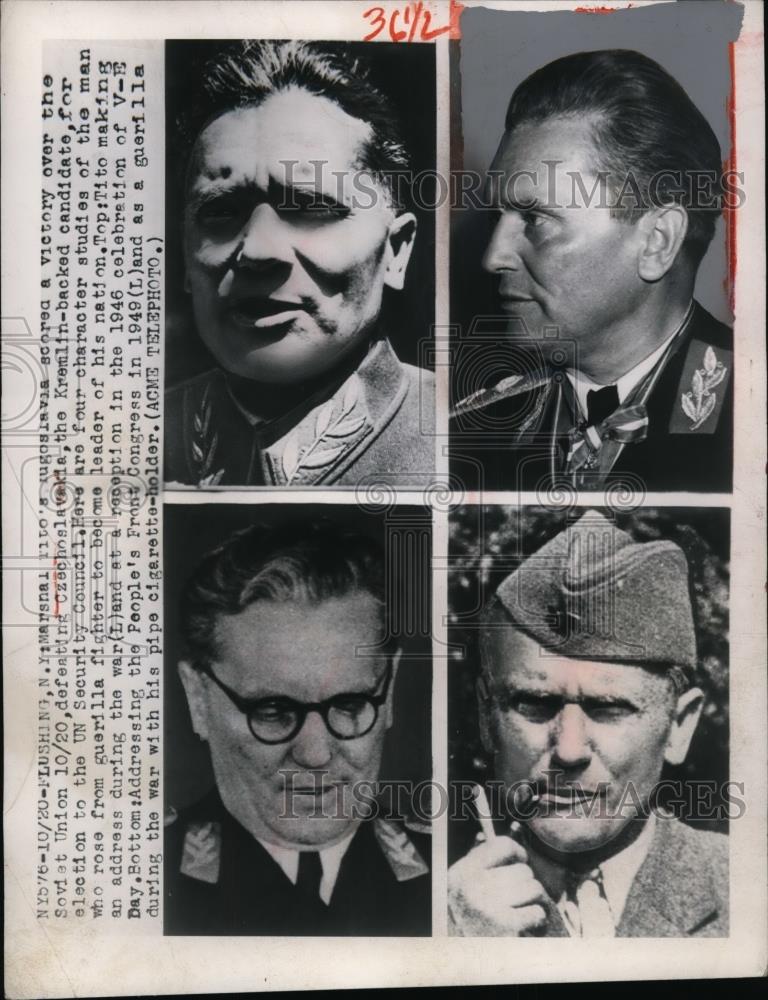 1949 Press Photo Marshal Tito President Yugoslavia - Historic Images