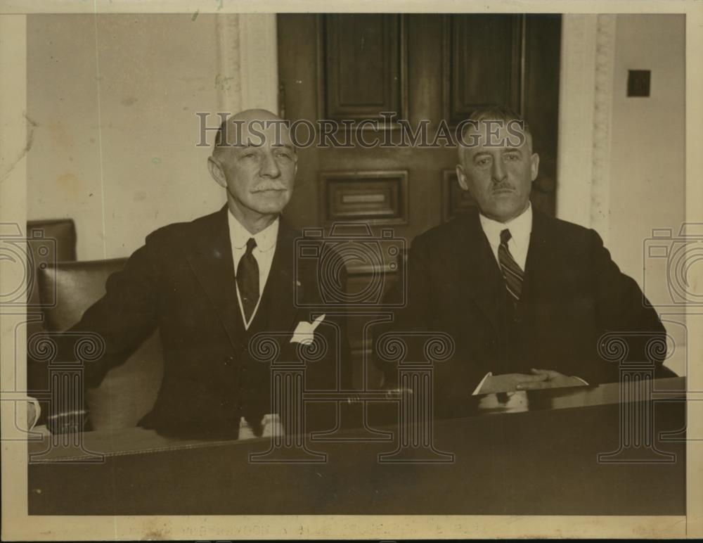 1931 Press Photo Hon.Paul May Belgian Ambassador &amp; Sec.of State Henry L.Stimson - Historic Images