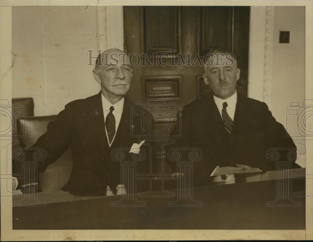 1931 Press Photo Hon.Paul May Belgian Ambassador & Sec.of State Henry L.Stimson - Historic Images