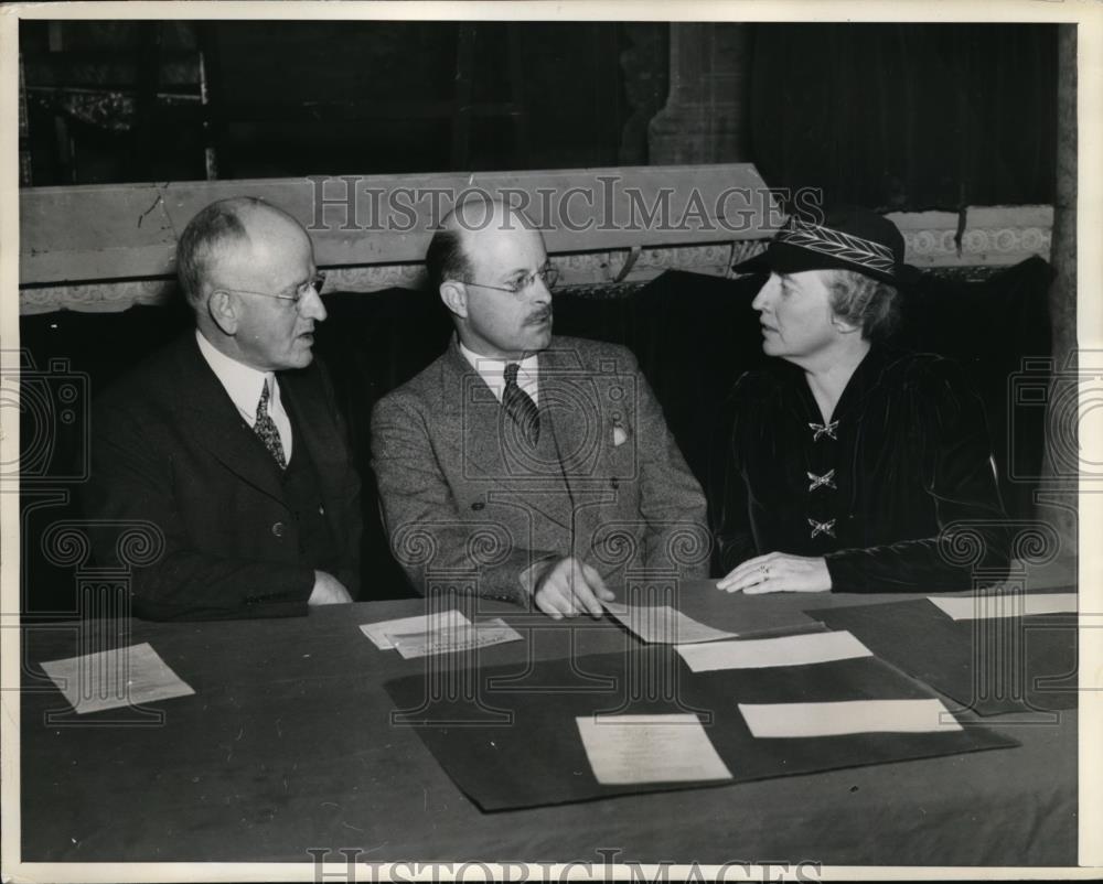 1936 Press Photo Ernest Patterson L ORourke Mrs D Prince Social Science Conf - Historic Images