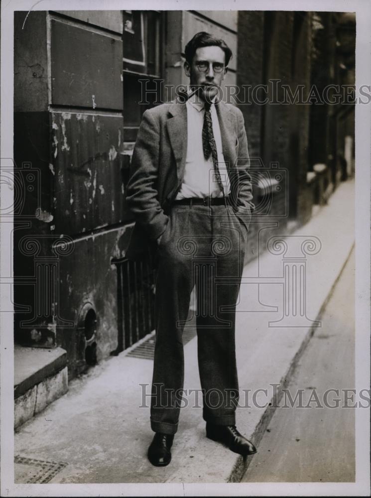 1928 Press Photo Victor Hilton Pavement Poet - Historic Images