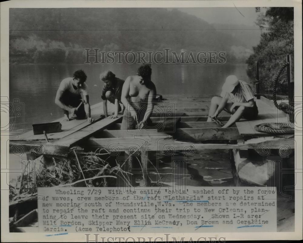 1951 Press Photo Milt Borden, Mary Ellin McGrady, Don Brown and Geraldine Garcia - Historic Images